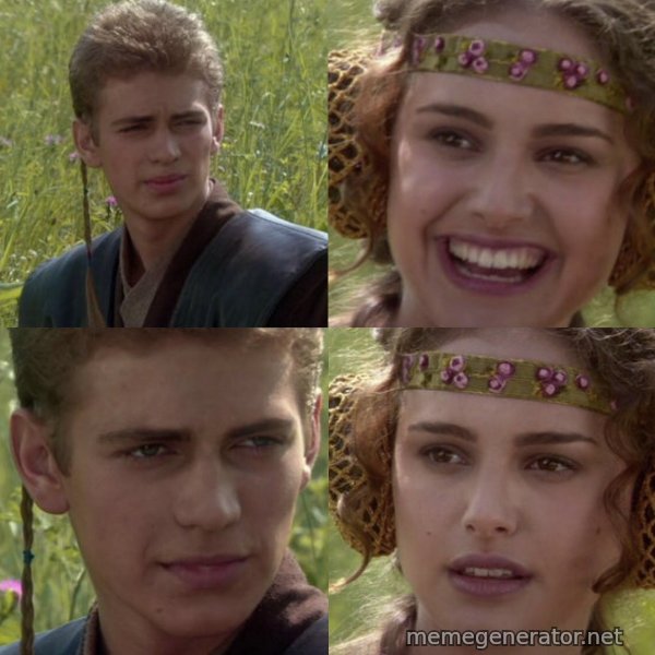 Anakin and Padme meme template